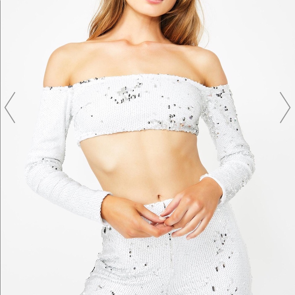 Sequins crop top